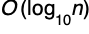 Upper O left parenthesis log subscript 10 baseline n right parenthesis