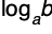 log susbcript a baseline b